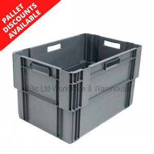 Standard Euro Box 60cm Solid Sides & Base 70 Litre